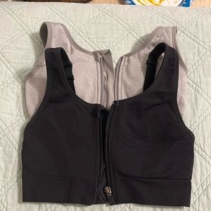 2 pack sports bra (black + grey)